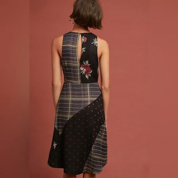 Anthropologie X Mauve Patterned Bliss Dress Size 6 NWOT - Picture 4 of 10